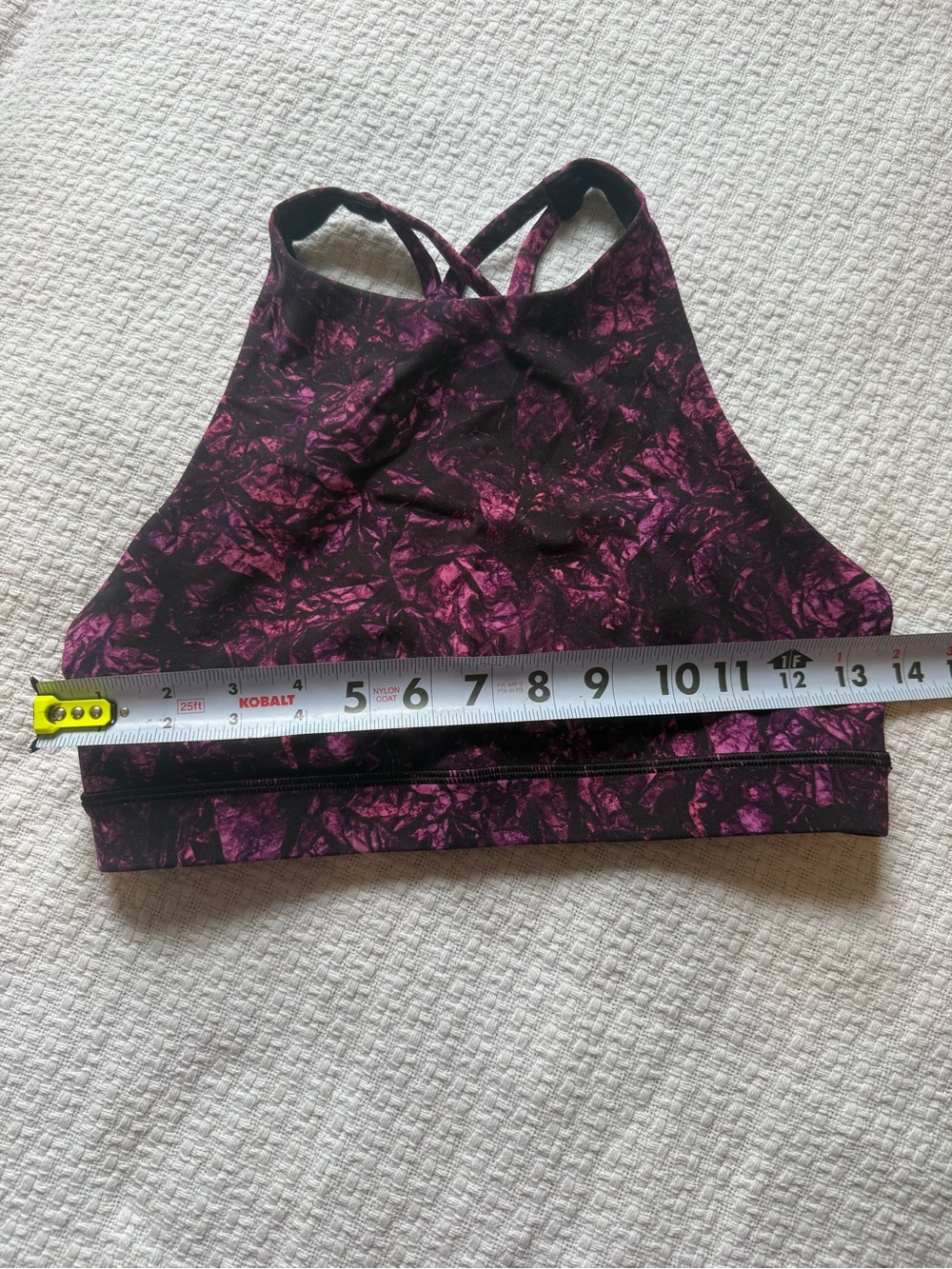lululemon athletica Purple / Pink Crinkle-Print High-Neck Sports Bra - Picture 5 of 5